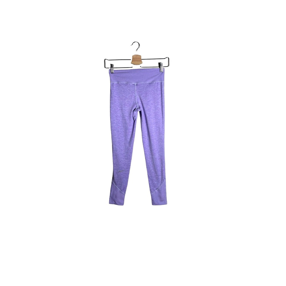 Nike Yoga Dri-FIT Purple Heathered Space Dye High Waisted Leggings Womens Medium